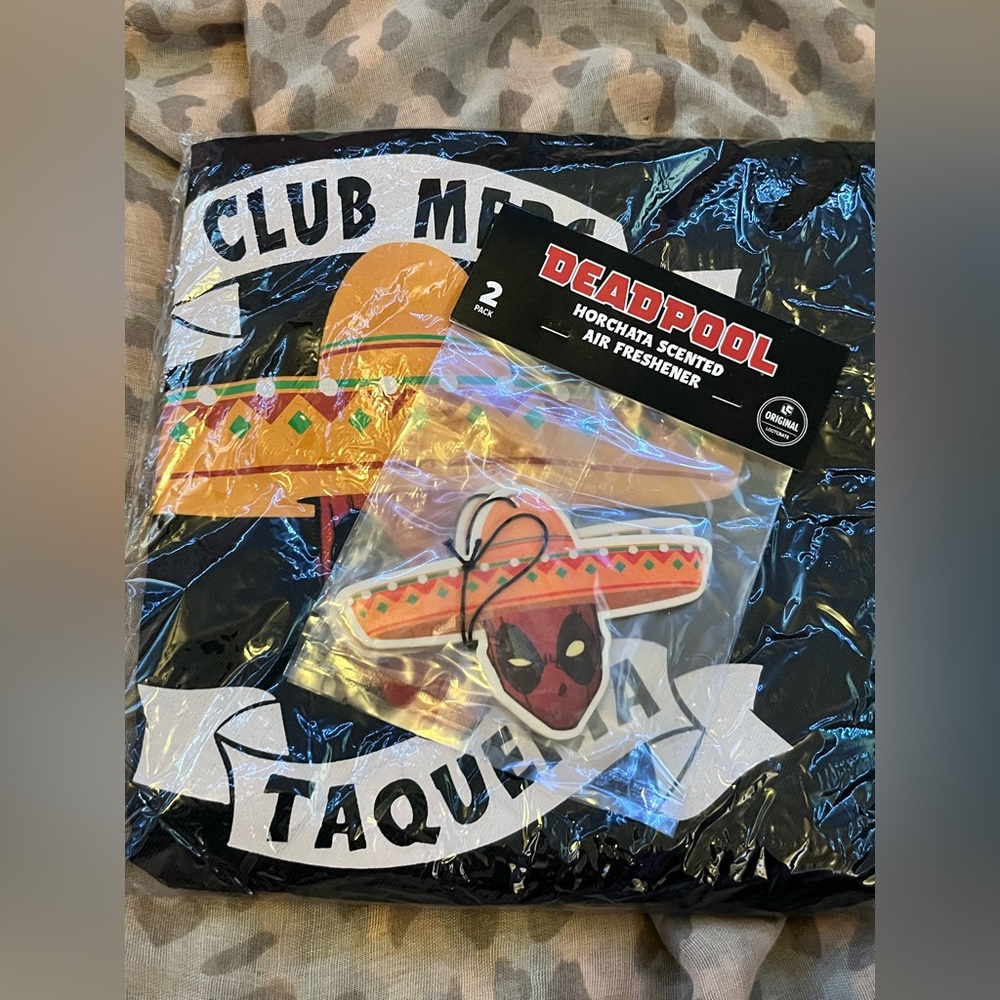 Deadpool Club Merc Taqueria Apron & Air Freshener set - sealed in package